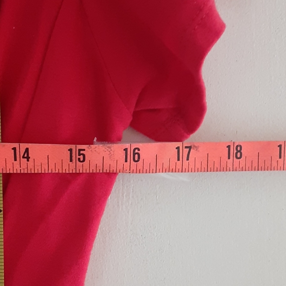 🆕️Zen-Knits Medium Red Short Sleeves VNeck Dress - Picture 8 of 10